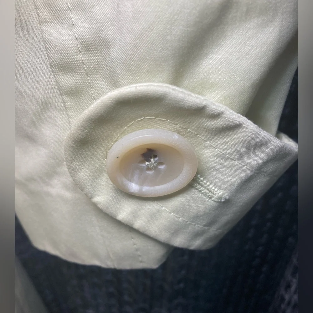 Banana Republic yellow pea coat. - Picture 8 of 11